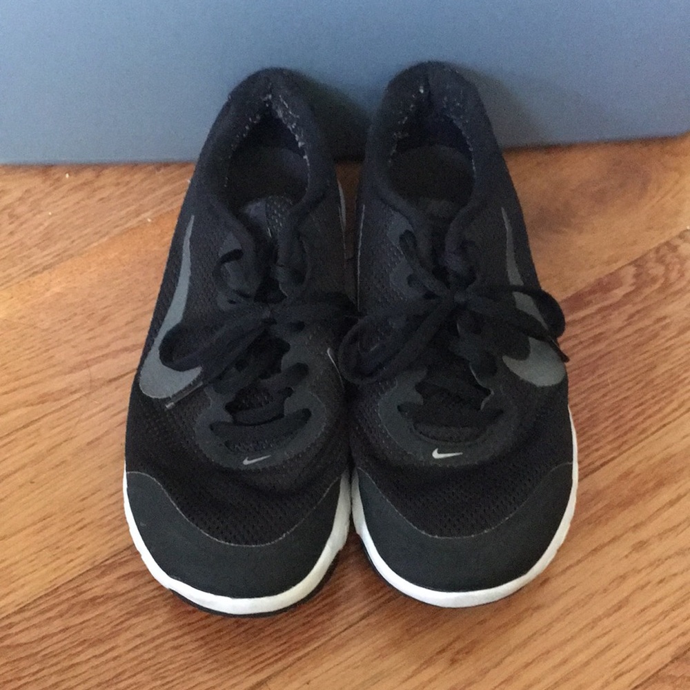 Black Nike running shoes